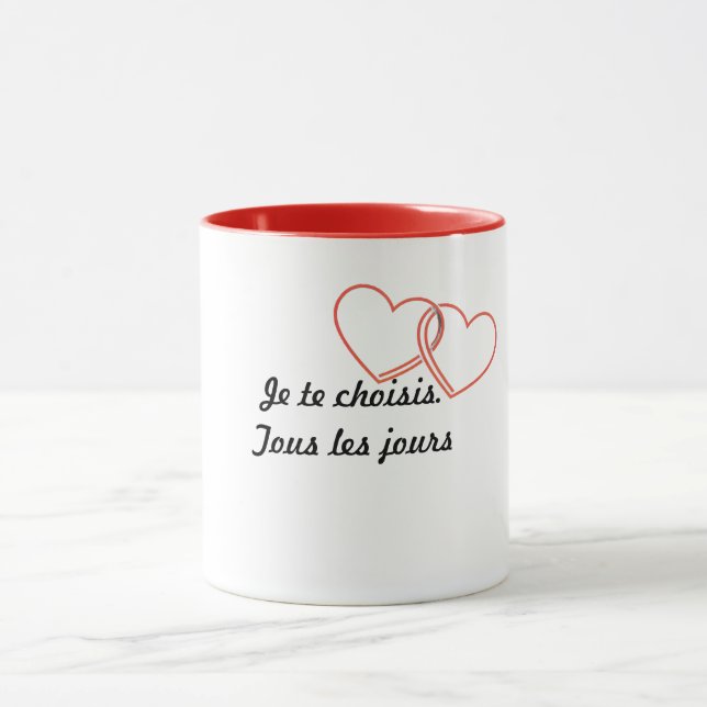 Minimalist Romantic Mug – I choose you. Always (Center)
