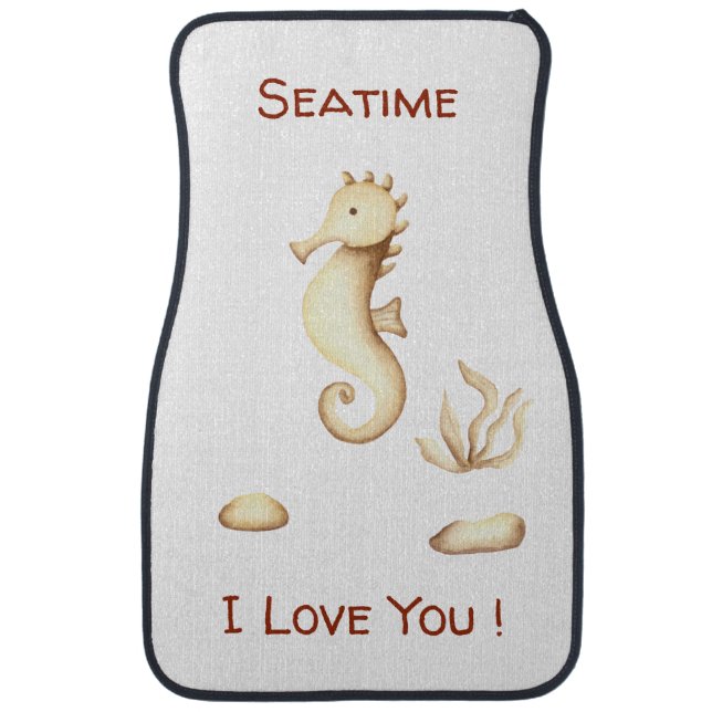Minimalist Romantic Seatime Summer  Car Floor Mat (Front)