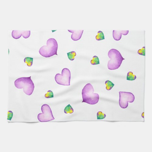 Minimalist  Romantic watercolor Heart    Kitchen Towel