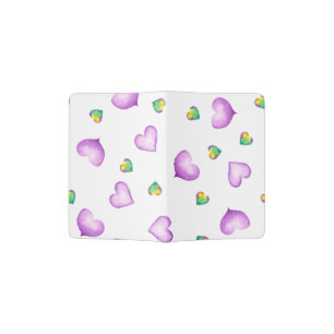 Minimalist Romantic watercolor Heart Passport Holder