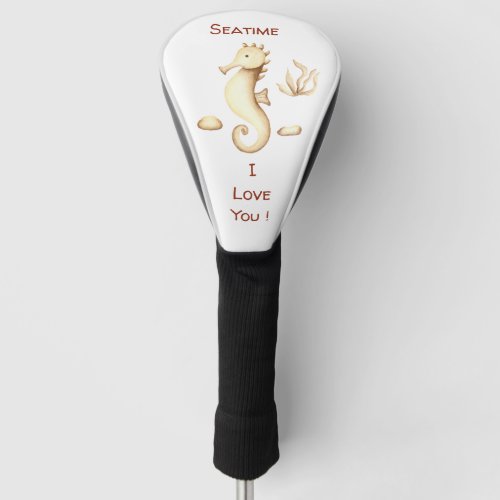 Minimalist Romantic watercolor Seatime Summer Tote Golf Head Cover