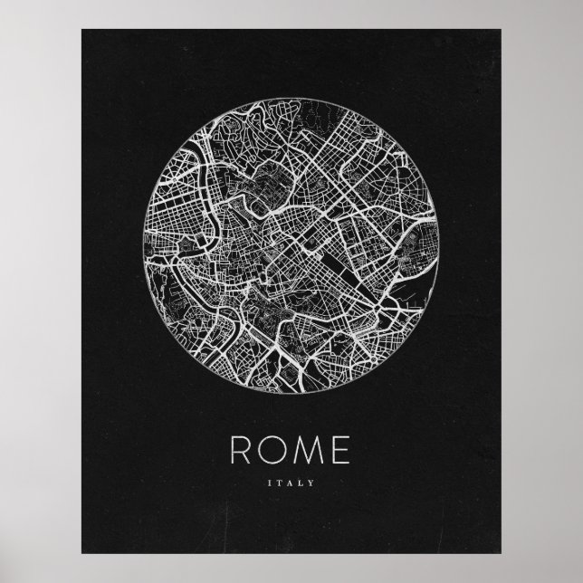 Minimalist Rome City Map Poster (Front)