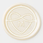 Minimalist Rope Heart Wedding Wax Seal Sticker<br><div class="desc">Elegant monogram wax seal sticker with a modern rope heart and minimalist design — perfect for sealing wedding invitations,  envelopes,  or favors. Customize with your initials for a refined personal touch. Part of the Dusty Blue Wedding Collection. Questions? Email: bpkolman@gmail.com</div>