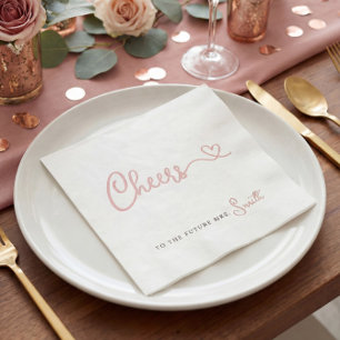 Minimalist Rose Cheers to the Future Mrs Napkins