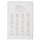 Minimalist Rose Gold Alphabetical Seating Chart