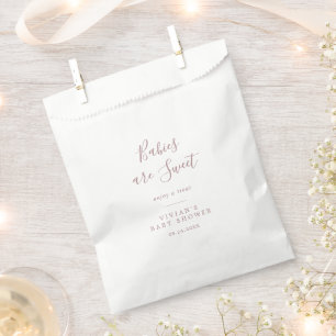 Minimalist Rose Gold Baby Shower Babies are Sweet Favor Bag