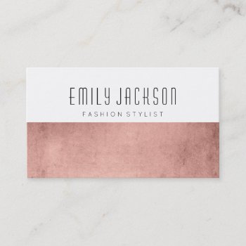 Minimalist Rose Gold Business Card by charmingink at Zazzle