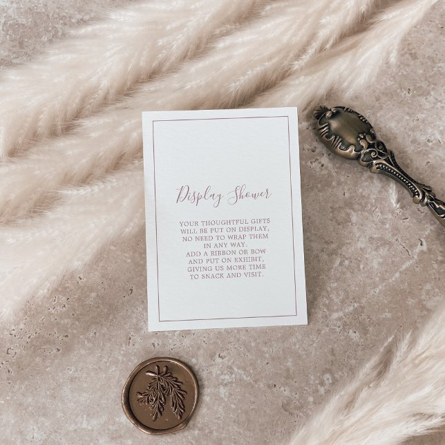 Minimalist Rose Gold Display Shower Enclosure Card (Creator Uploaded)