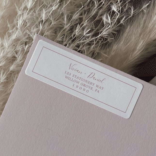 Minimalist Rose Gold Return Address Label (Creator Uploaded)