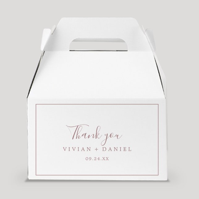 Minimalist Rose Gold Thank You Favor Box (Creator Uploaded)