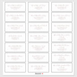 Minimalist Rose Gold Wedding Guest Address Labels<br><div class="desc">These minimalist rose gold wedding guest address labels are perfect for a simple wedding. The modern romantic design features classic blush pink and white typography paired with a rustic yet elegant calligraphy with vintage hand lettered style. Customizable in any color. Customize each label with the name and address of your...</div>