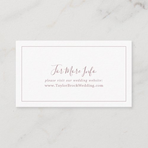 Minimalist Rose Gold Wedding Website
