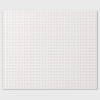 Minimalist Rose Paw Prints Wrapping Paper