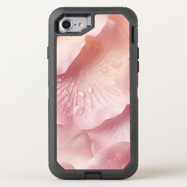 Minimalist Rose Petal Texture iPhone Case  (Back)