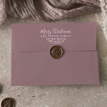 Minimalist Rose Pink Merry Christmas Card Envelope<br><div class="desc">These minimalist rose pink Merry Christmas card envelopes are perfect for a simple holiday card or invitation. The design features classic blush pink rose gold and white typography paired with a rustic yet elegant script font with hand lettered style. Personalize the envelope flap with your name and return address.</div>