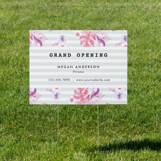 Minimalist Rose White Fitness Business Sign (Insitu)