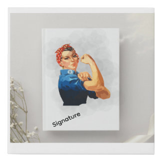 Minimalist Rosie the Riveter Feminist Aesthetic No Faux Canvas Print