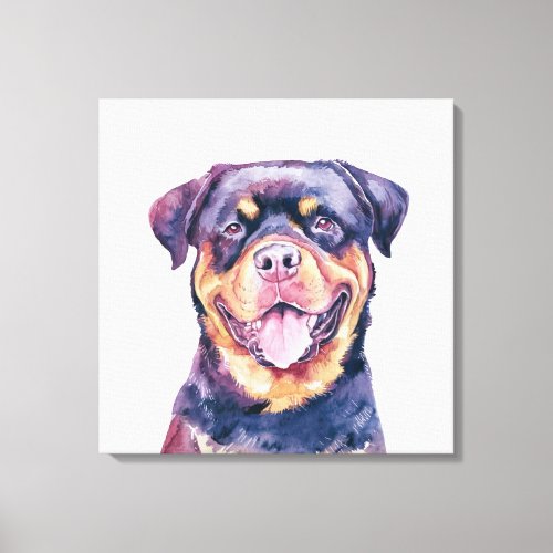 Minimalist Rottweiler Dog Inspired Canvas Print