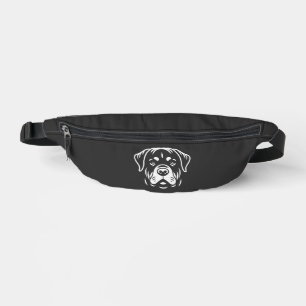 Minimalist Rottweiler Face Design � Bold Line Art Fanny Pack