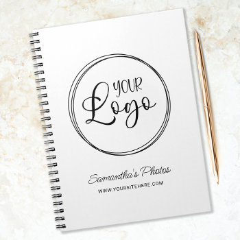Minimalist Round Business Logo Promo Notebook by annaleeblysse at Zazzle