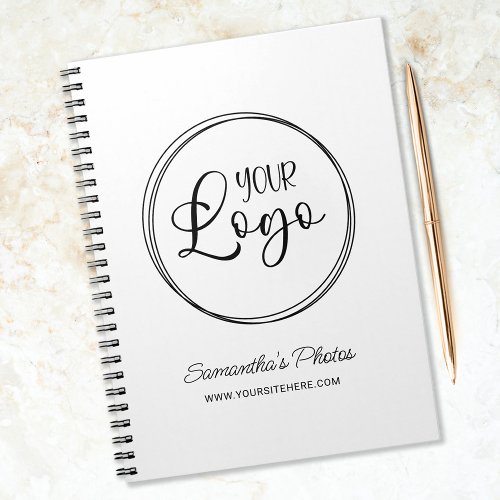Minimalist Round Business Logo Promo Notebook