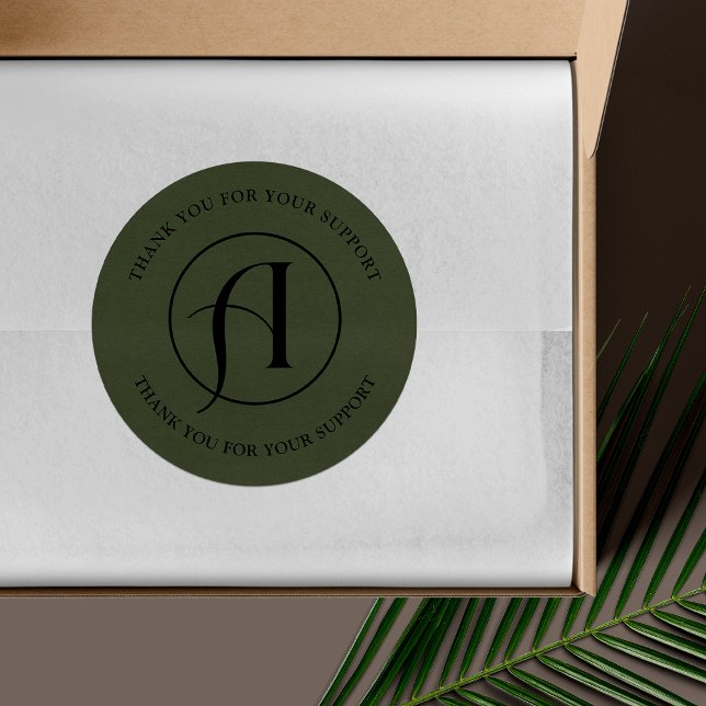 Minimalist Round Logo Business Packaging Sticker (Creator Uploaded)