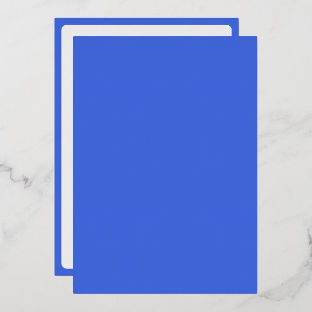 Minimalist Royal Blue Foil Card – Customizable (Front/Back)