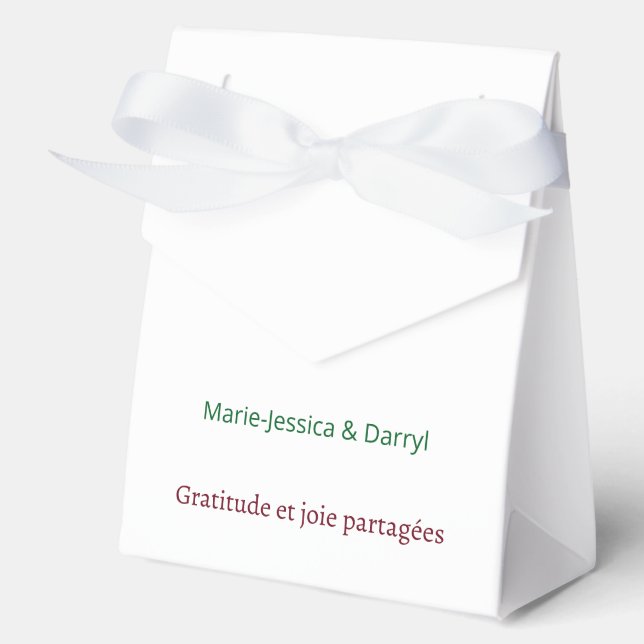 Minimalist Royal Wedding Favor Box (Front)