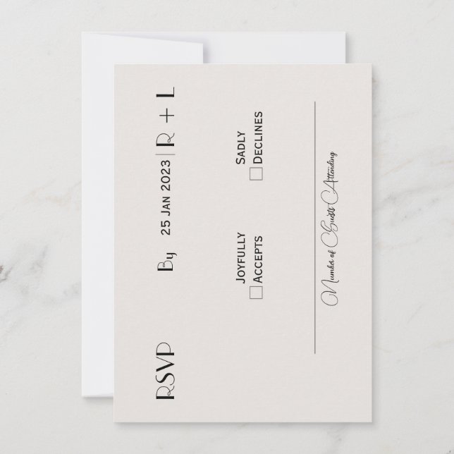 Minimalist RSVP Card (Back)