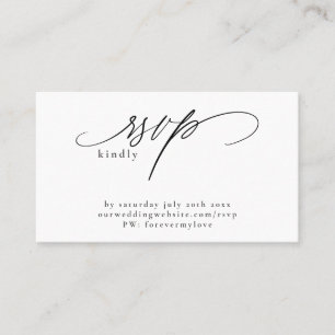 Minimalist RSVP for Online Response Business Card