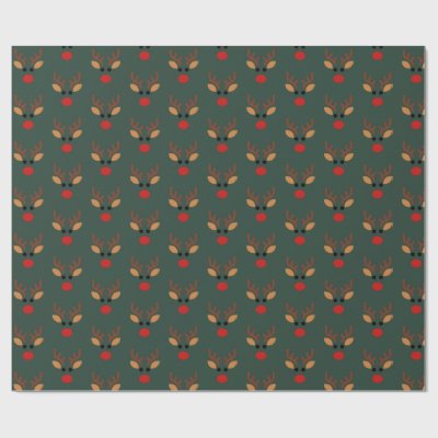 Minimalist Rudolph Reindeer Wrapping Paper