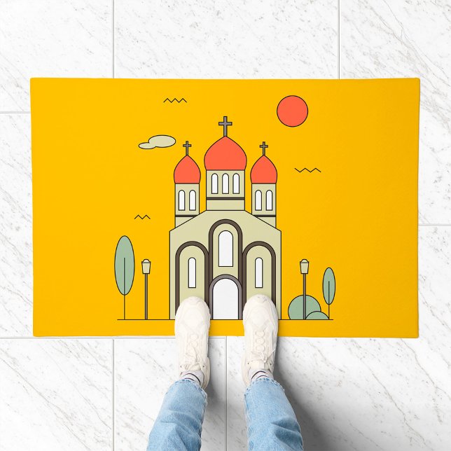 Minimalist Russian Orthodox Church  Doormat (Creator Uploaded)