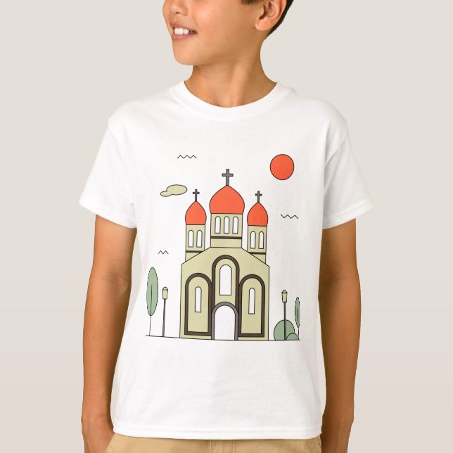 Minimalist Russian Orthodox Church  T-Shirt (Front)