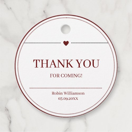 Minimalist Rust Earthy Tones Colors Thank You  Favor Tags