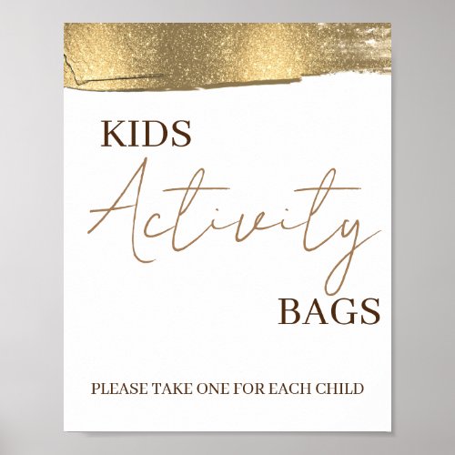 Minimalist Rustic Customised Kids Activity Bags Poster