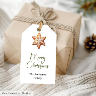 Minimalist Rustic Earthy Neutral Beige Christmas Gift Tags