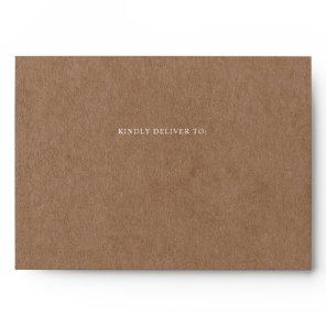 Minimalist Rustic Kraft 5x7 invitation envelope