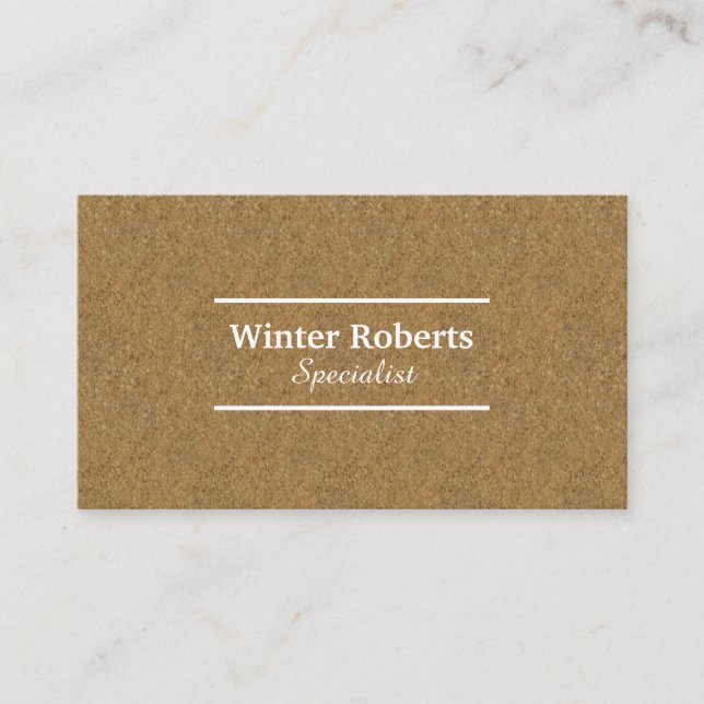 Minimalist rustic kraft paper professional business card (Front)