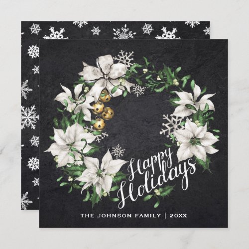 Minimalist Rustic Merry Christmas Greeting Holiday Card