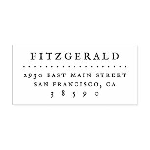 Minimalist Rustic Typography Return Address Rubber Stamp