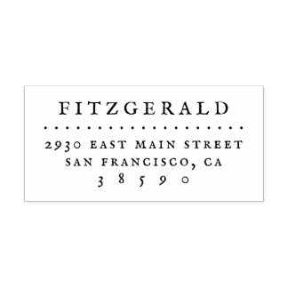 Minimalist Rustic Typography Return Address Rubber Stamp