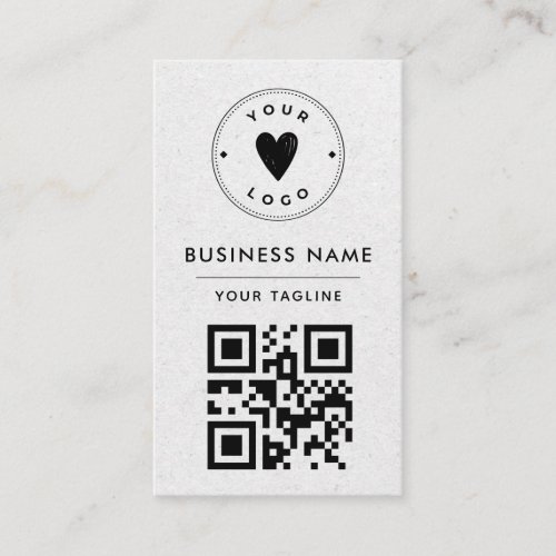 Minimalist Rusty Kraft Add Your Own Logo Qr Code B Business Card