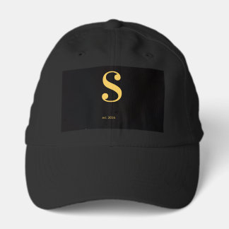 Minimalist s Black Hat | Gold Letter Cap | Monogra