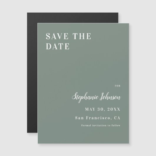 Minimalist Sage Green and White Bridal Shower      (Front/Back)