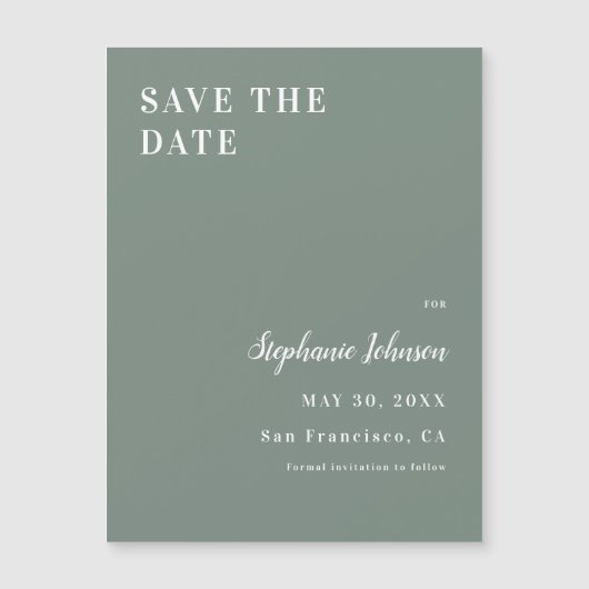 Minimalist Sage Green and White Bridal Shower      (Front)