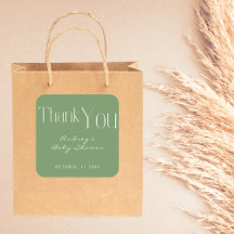  Minimalist Sage Green Baby Shower Thank You 