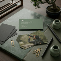 Minimalist Sage Green Camera Logo Photographer
