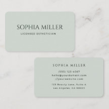Minimalist Sage Green Editorial Esthetician