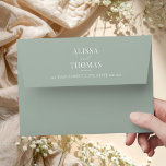 Minimalist Sage Green Modern Wedding Envelope<br><div class="desc">Modern wedding envelopes with minimalist typography design in sage green color.</div>