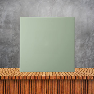 Minimalist Sage Green Plain Solid Color Ceramic Tile